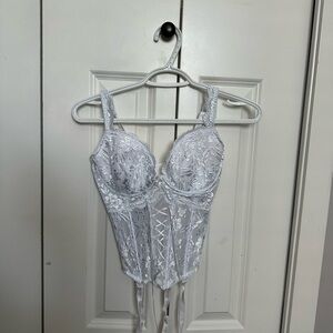 NWOT lace corset top white
